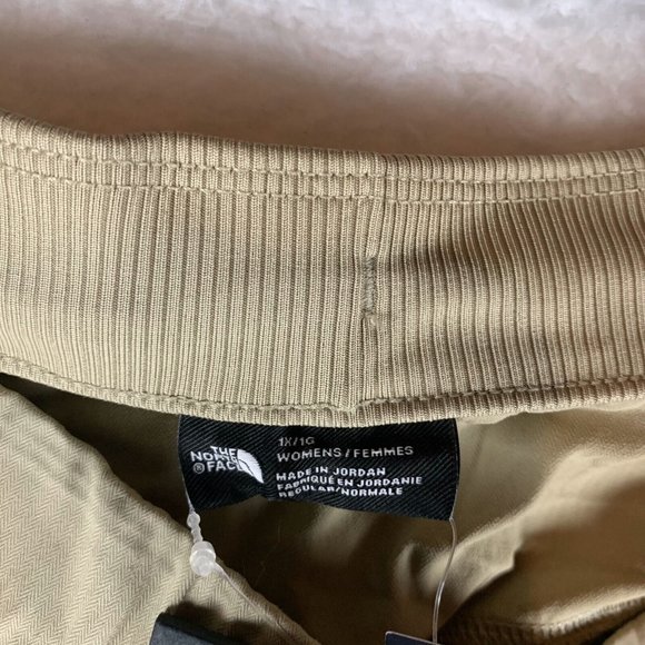 The‎ North Face Jogger Pants Women's 1X Twill Beige Stretch Elastic Waist 7526 - Picture 4 of 10
